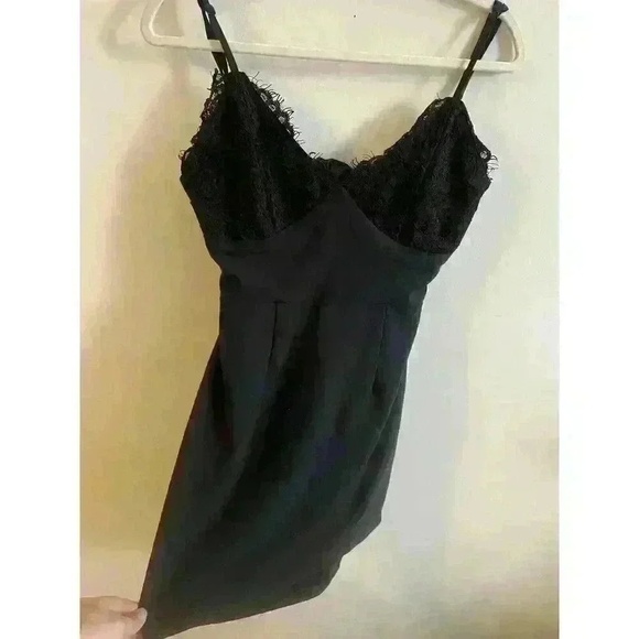 Superdown Black Mini Dress With‎ Tie Back Size XS - Picture 2 of 5